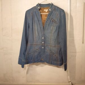 Vintage Coldwater Creek Light Blue Jean Jacket Size 10